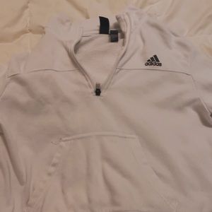 cropped adidas half zip-up jacket